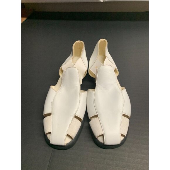 Jasmin Flex Womens Size 6 White y2k Vintage Slip On Shoes Sandals Leather Upper - Picture 2 of 7